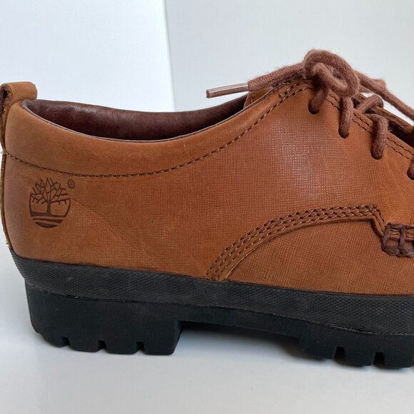 TIMBERLAND Womens Casual Sneakers Size 7M Brown Leather Lace Up Walking Comfort - Picture 7 of 10